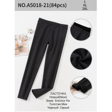 Жіночі термолегінси ЛАСТІВКА A5018-21. Розміри L–2XL. Зимові, на товстому хутрі. Колір: чорний, сірий.