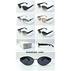 Сонцезахисні окуляри BALENCIAGA A1026, безрамкові, мигдалеподібна форма, градієнтні лінзи, асорті кольорів, опт