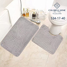 Набір килимків у ванну Colorful Home (2 шт.), антиковзна силіконова основа, арт. 534-17-40, опт