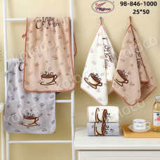 Рушники Koloco мікрофібра розмір 25×50 см. М'які, приємні на дотик, з вишивкою. Підходять для обличчя, рук, кухні.