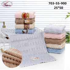 Рушники Koloco 703-63-900, розмір 25×50 см. М'які, приємні на дотик, з вишивкою. Підходять для обличчя, рук, кухні.