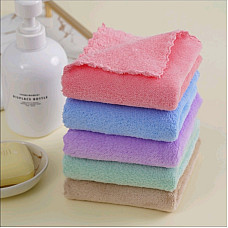 Серветки з мікрофібри, набір, розмір 25x25 см, мікс кольорів, м'яка текстура, універсальні, опт