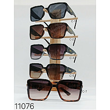 Жіночі сонцезахисні окуляри Fendi 11076, квадратна оправа oversize, захист UV400, градієнтні лінзи, швидка доставка по Україні, опт