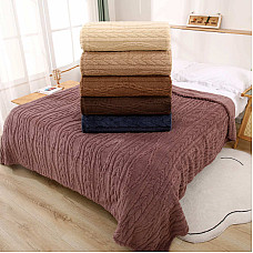 Плед мікрофібра «Перехресна лінія» 200х230 см, фактурне покривало, асорті кольорів, опт (уп. 6 шт)