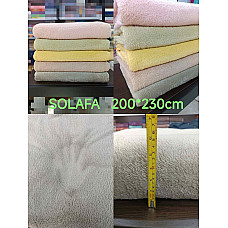 Плед мікрофібра SOLAFA 200х230 см, висока якість (1.3 кг), асорті кольорів, опт (уп. 5 шт)