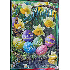 Рушники великодні Koloco 40х60 см, мікрофібра, святковий принт (писанки, квіти), кухонні, опт