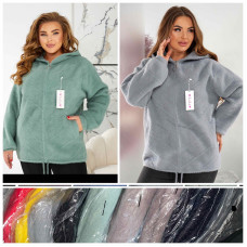 Жіноча кофта з альпаки на блискавці. Універсальний розмір 54–56, капюшон, зав’язка знизу. М’яка, затишна, кольори в асортименті.