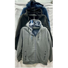 Чоловіча кофта з хутром. Розмір M–3XL, упаковка 6 шт різних кольорів. Зручна, тепла модель.