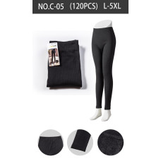 Жіночі утеплені легінси C-05. Розміри L–5XL. Модель із високою посадкою, фліс всередині (мех рубчик). Упаковка: 12 шт.