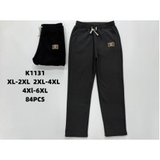 Жіночі утеплені штани K1131. Батальні розміри: XL–6XL. Мікс кольорів. Утеплені, комфортні, прямий крій. Упаковка: 12 шт.