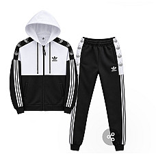 Костюм спортивний підлітковий/юніор теплий на флісі «Adidas» (3-нитка пеньє) Туреччина Розміри 42-50 / 11-16 років (5 шт/уп)