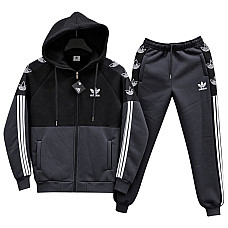 Костюм спортивний підлітковий/юніор теплий на флісі «Adidas» (3-нитка пеньє) Туреччина Розміри 42-50 / 11-16 років (5 шт/уп)