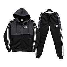 Костюм спортивний підлітковий/юніор теплий на флісі «Adidas» (3-нитка пеньє) Туреччина Розміри 42-50 / 11-16 років (5 шт/уп)