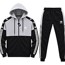 Костюм спортивний підлітковий/юніор теплий на флісі «Adidas» (3-нитка пеньє) Туреччина Розміри 42-50 / 11-16 років (5 шт/уп)