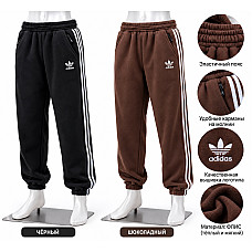 Штани спортивні жіночі теплі на флісі «Adidas» Норма Розміри 44-52 (5 шт/уп)