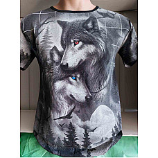 Чоловіча бавовняна футболка PARADISE з принтом «Вовки», розміри M-XXL, від 1 упаковки (4 шт.)