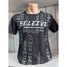 Чоловіча футболка VIPSTAR з літерним принтом, турецький трикотаж, розміри S-XXL, від 1 упаковки (5 шт.)