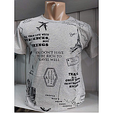 Чоловіча футболка VIPSTAR з літерним принтом, турецький трикотаж, розміри S-XXL, від 1 упаковки (5 шт.)