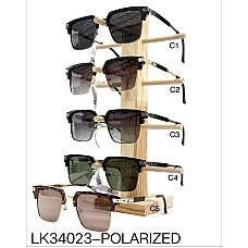 Чоловічі сонцезахисні окуляри LEKE LK34023, поляризаційні окуляри в комбінованій оправі, UV400, опт 5 шт.