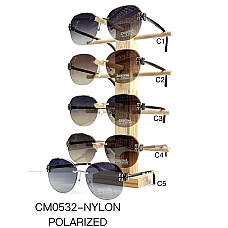 Жіночі сонцезахисні окуляри CAROLIE MOORE CM0532 у стилі MIU MIU, безоправні поляризаційні окуляри, лінзи Nylon, опт 5 шт.