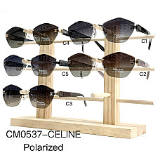 Жіночі сонцезахисні окуляри CM0537 у стилі CELINE, безоправні поляризаційні окуляри, лінзи Nylon, опт 5 шт.