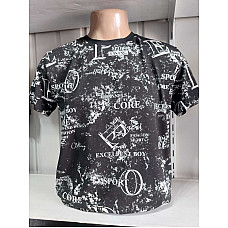 Чоловіча футболка VIPSTAR з літерним принтом, турецький трикотаж, розміри S-XXL, від 1 упаковки (5 шт.)