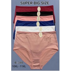 Труси жіночі батал 11XL-10XL в упаковці 12 шт колір рожеві білі чорні сині бордові голубі червоні телесні олівка розмір 