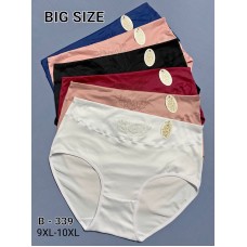 Труси жіночі батал 9XL-10XL в упаковці 12 шт колір рожеві білі чорні сині бордові голубі червоні телесні олівка розмір 