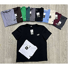 Чоловіча трикотажна футболка з принтом, асорті кольорів, розміри M-XXL, від 1 упаковки (5 шт.)