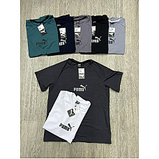 Чоловіча трикотажна футболка з принтом, асорті кольорів, розміри M-XXL, від 1 упаковки (5 шт.)