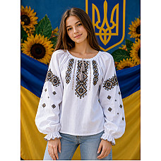 Вишиванка для дівчинки (підліткова), натуральне доматкане полотно (льон), розміри 152-170
