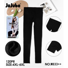 Термо-лосини Jujube W833++ батал (4XL-6XL). Теплі, безшовні, на хутрі. Опт 120 пар!