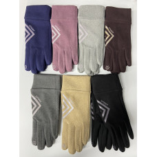 ОПТ! Жіночі Сенсорні Рукавички Замша/Плюш (31#) Купити Оптом 6.5-8.5 Демісезон 12 пар Opt7km