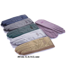 ОПТ! Жіночі Сенсорні Рукавички Плащівка/Плюш (H05) Купити Оптом 6.5-8.5 Зима 12 пар Opt7km