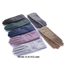 ОПТ! Жіночі Сенсорні Рукавички Плащівка/Плюш (H05) Купити Оптом 6.5-8.5 Зима 12 пар Opt7km