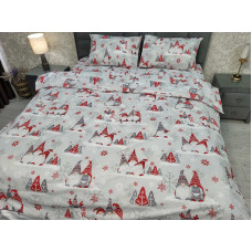 Новорічний Комплект Постільної Білизни СІМЕЙНИЙ (2 Підковдри) Бязь Купити Оптом Opt7km