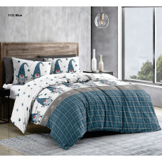 Новорічний Комплект Постільної Білизни СІМЕЙНИЙ (2 Підковдри) Бязь Купити Оптом Opt7km