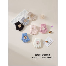 ОПТ! Дитячі Рукавички Кролик Начос 11.5см (5201) Купити Оптом 0-3 роки 480 шт. Мікс Opt7km