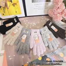 ОПТ! Жіночі Рукавички Drink Альпака Подвійні 22см Купити Оптом 240 шт. Мікс кольорів Opt7km
