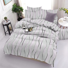 Постіль 1.5-спальна (бязь, Пакистан): простирадло 150×220, підковдра 150×220, 2 наволочки 70×70. Виробник — Україна. Опт 