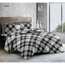 Постіль 1.5-спальна (бязь, Пакистан): простирадло 150×220, підковдра 150×220, 2 наволочки 70×70. Виробник — Україна. Опт 