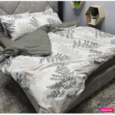 Постіль 1.5-спальна (бязь, Пакистан): простирадло 150×220, підковдра 150×220, 2 наволочки 70×70. Виробник — Україна. Опт 