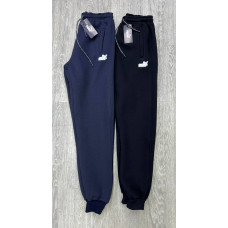 Чоловічі теплі штани на флісі, тринитка пенье. На манжеті, зручні й практичні. Розміри: M–3XL. Колір — чорний.