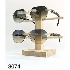 Сонцезахисні окуляри Cartier 3074, безоправна модель, прямокутні лінзи, градієнт