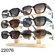 Жіночі сонцезахисні окуляри Chloe 22076, витончена оправа, металеві вставки, мікс кольорів (C1-C6)