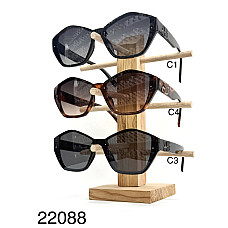 Жіночі сонцезахисні окуляри Miu Miu 22088, геометрична оправа, об'ємний логотип, мікс кольорів (C1, C3, C4)