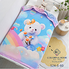 Дитячий плед 3D Colorful Home 524-5-60. М’який, теплий, із рукавичкою. Упаковка 5 шт, мікс кольорів.