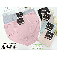 Жіночі бавовняні труси батал HNNA DM6740 (4XL, 5XL, 6XL)