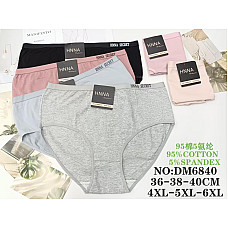 Жіночі бавовняні труси батал HNNA SECRET DM6840 (4XL, 5XL, 6XL)