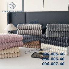 Плед «Шарпей» зі смужками 4 см. Євро розмір. М’який, теплий, стильний. Мікс кольорів. Упаковка: у сумках, від 5 шт.